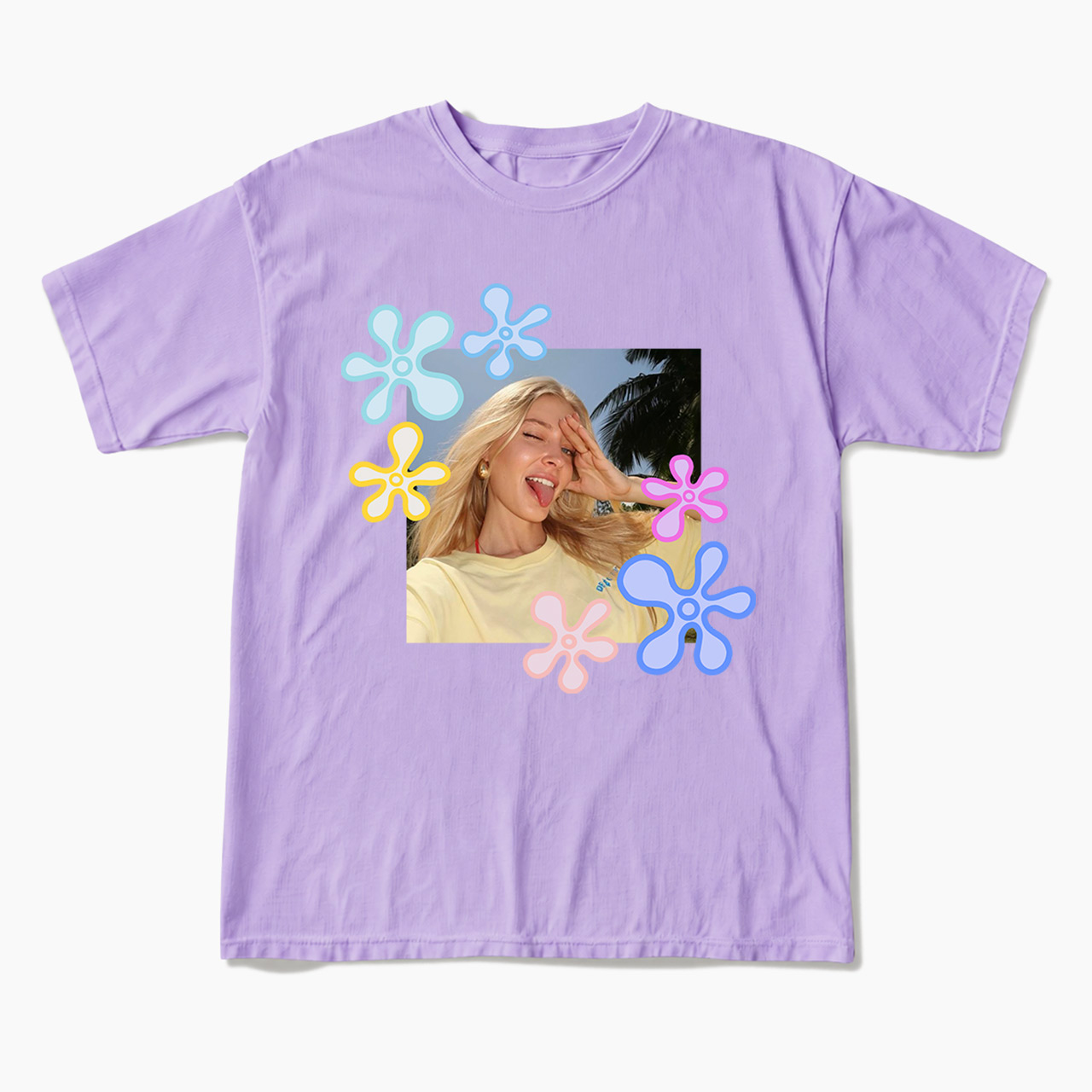 Personalized Flower Photo T Shirts