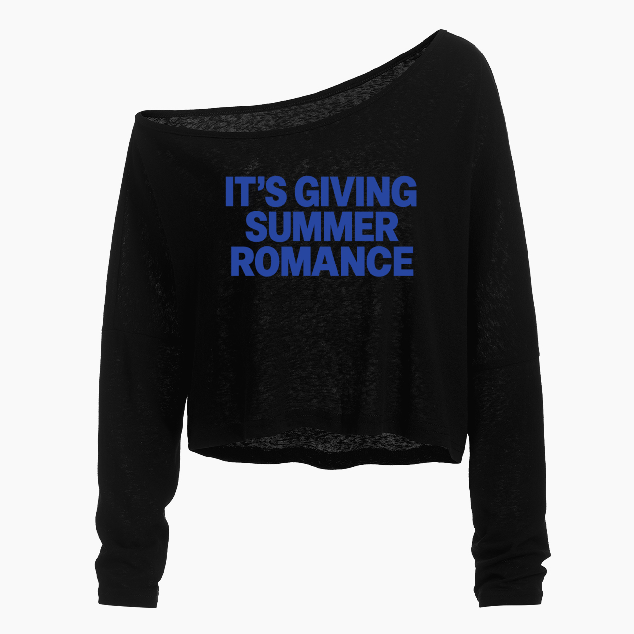 It's Giving Summer Romance Off Shoulder Long Sleeve Crop Top