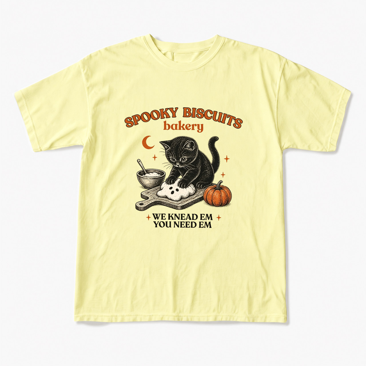 Spooky Biscuits Bakery Black Cat Halloween T Shirts