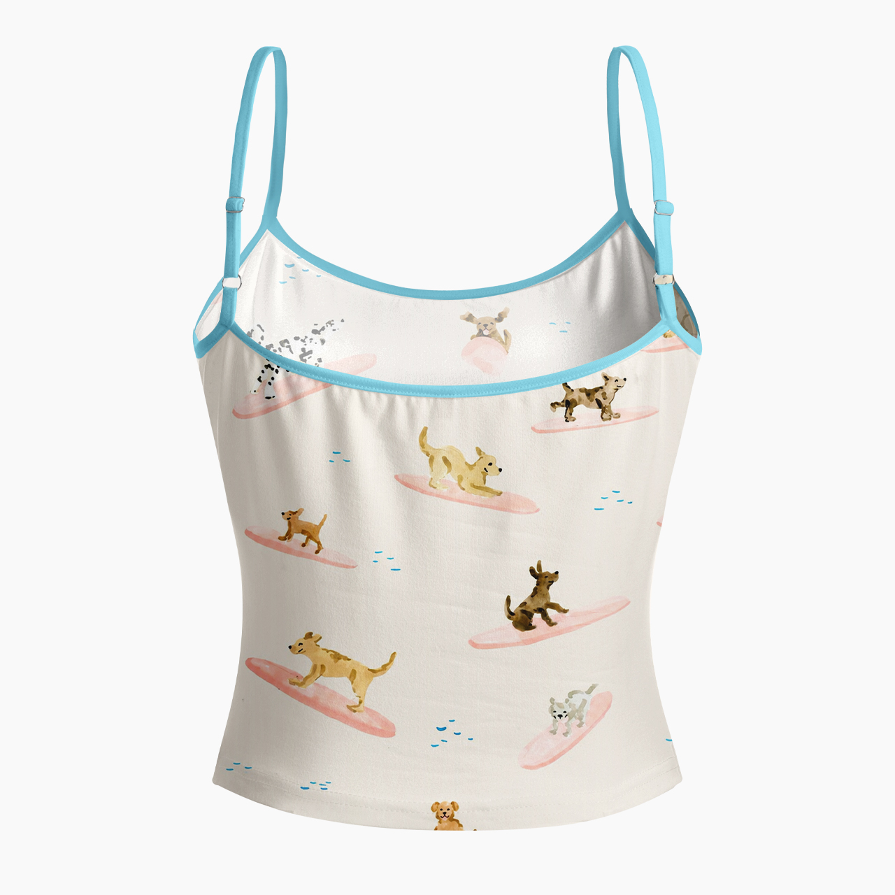 Surfing Puppy Spaghetti Strap Top