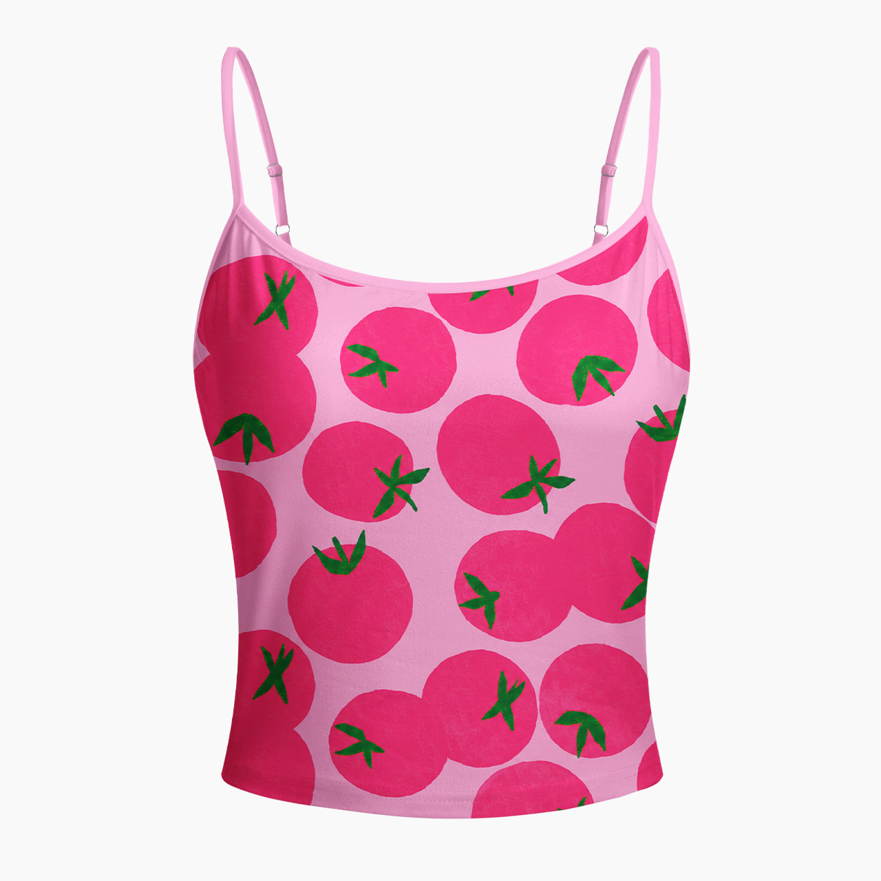 Hot Pink Tomato Spaghetti Strap Top