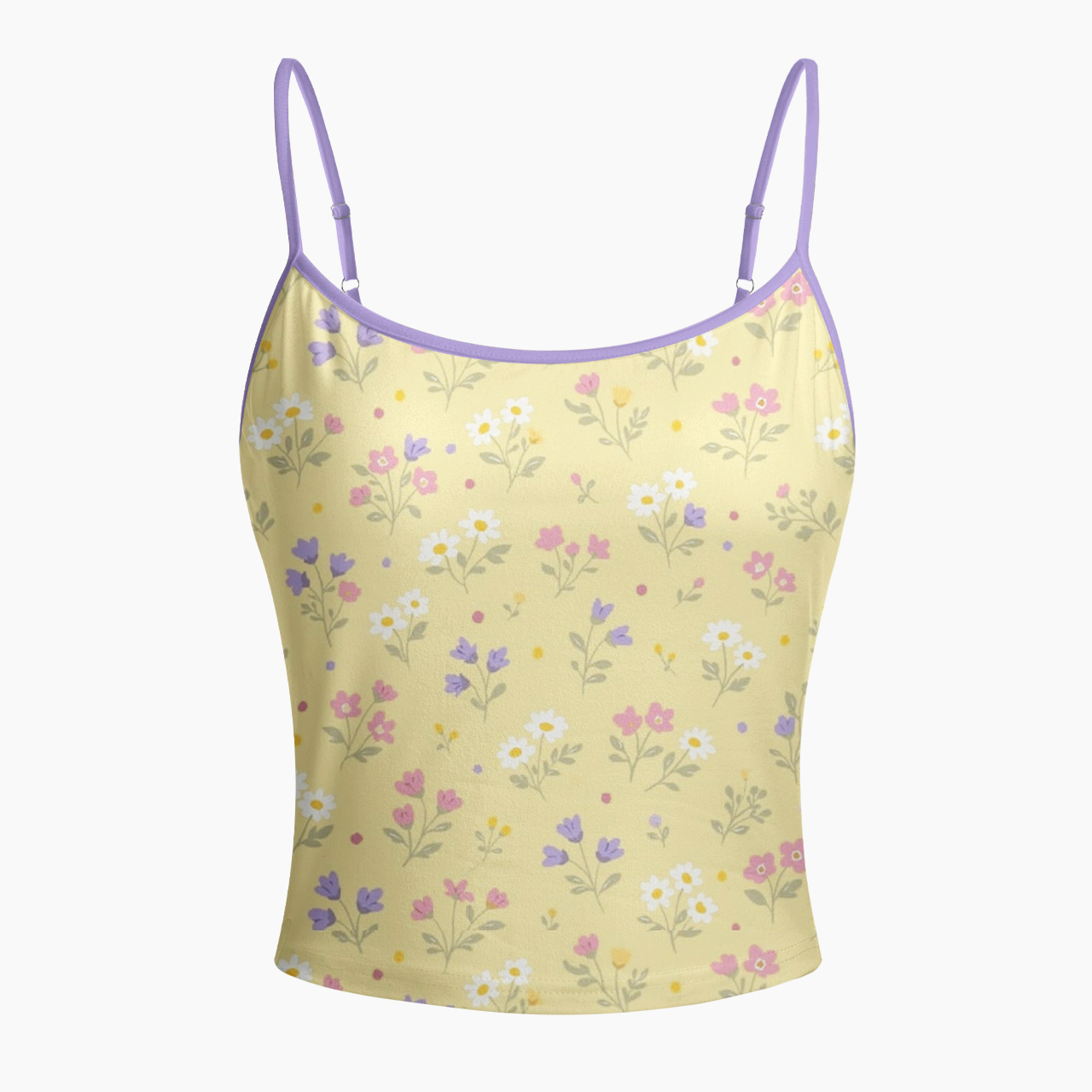 Sunny Meadow Floral Spaghetti Strap Top
