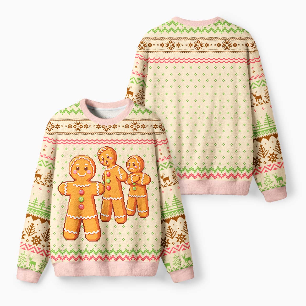 Distracted Gingerbread Man Christmas Mohair Sweatshirts