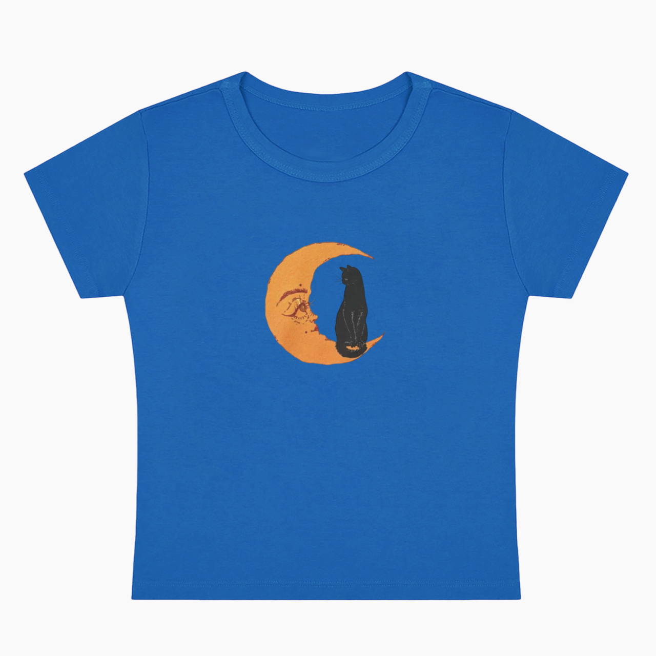 Black Cat Moon Baby Tee