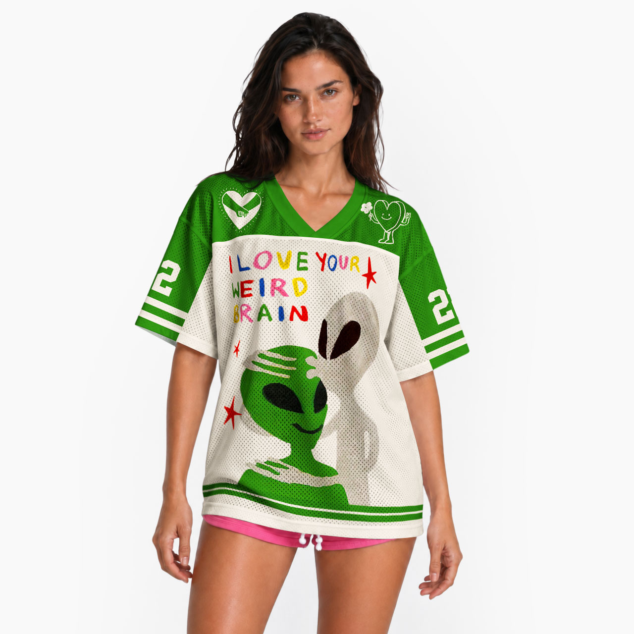 Personalized I Love Your Weird Brain Mesh Jersey