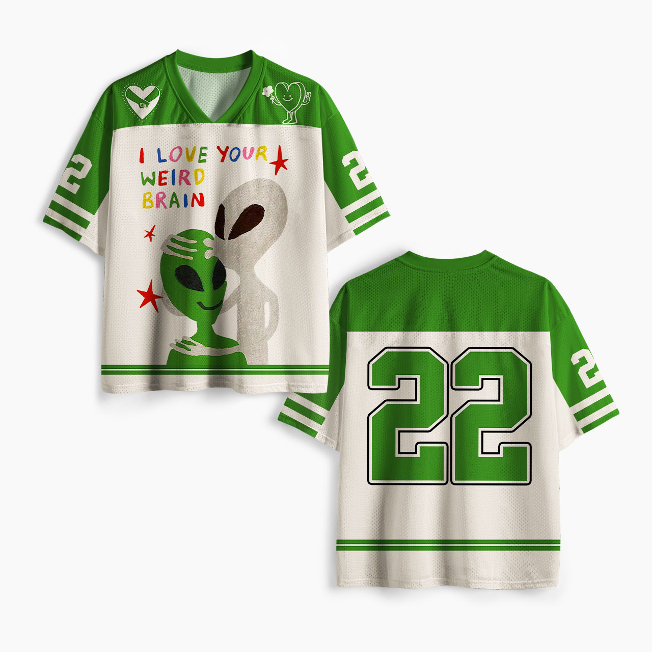 Personalized I Love Your Weird Brain Mesh Jersey