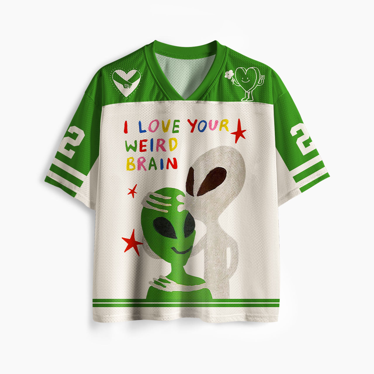 Personalized I Love Your Weird Brain Mesh Jersey