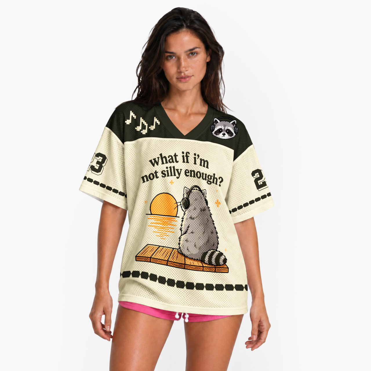 Personalized What If I am Not Silly Enough Raccoon Mesh Jersey