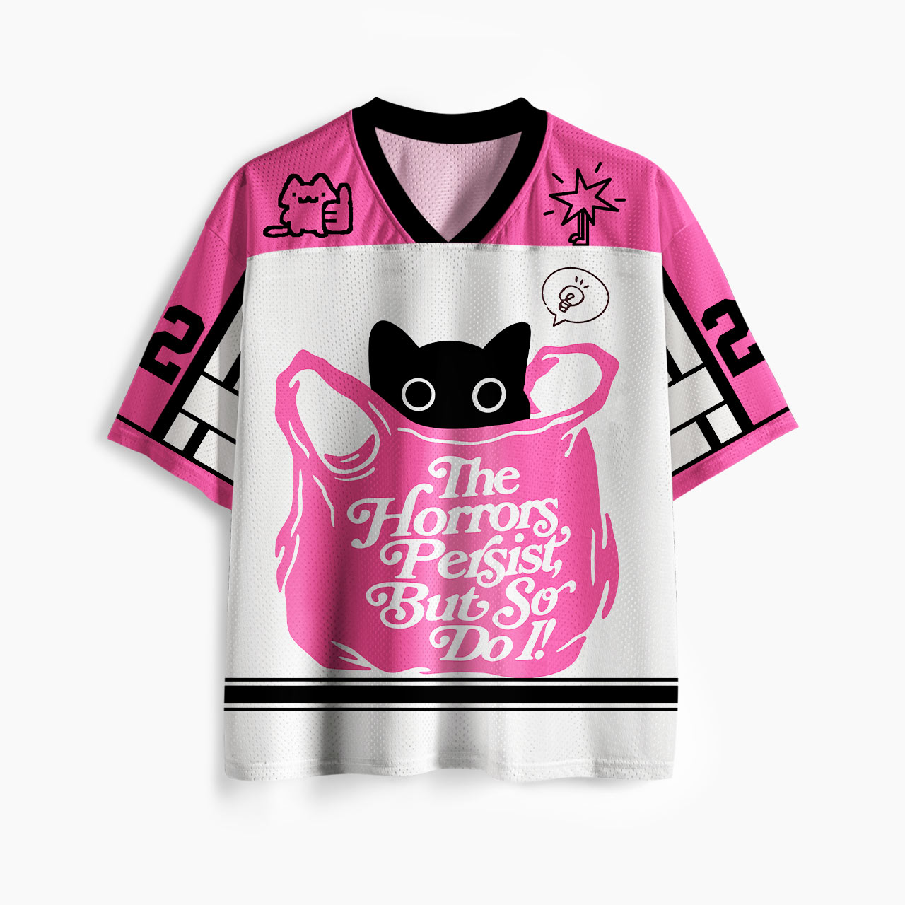 Personalized The Horrors Persist But So Do I Mesh Jersey