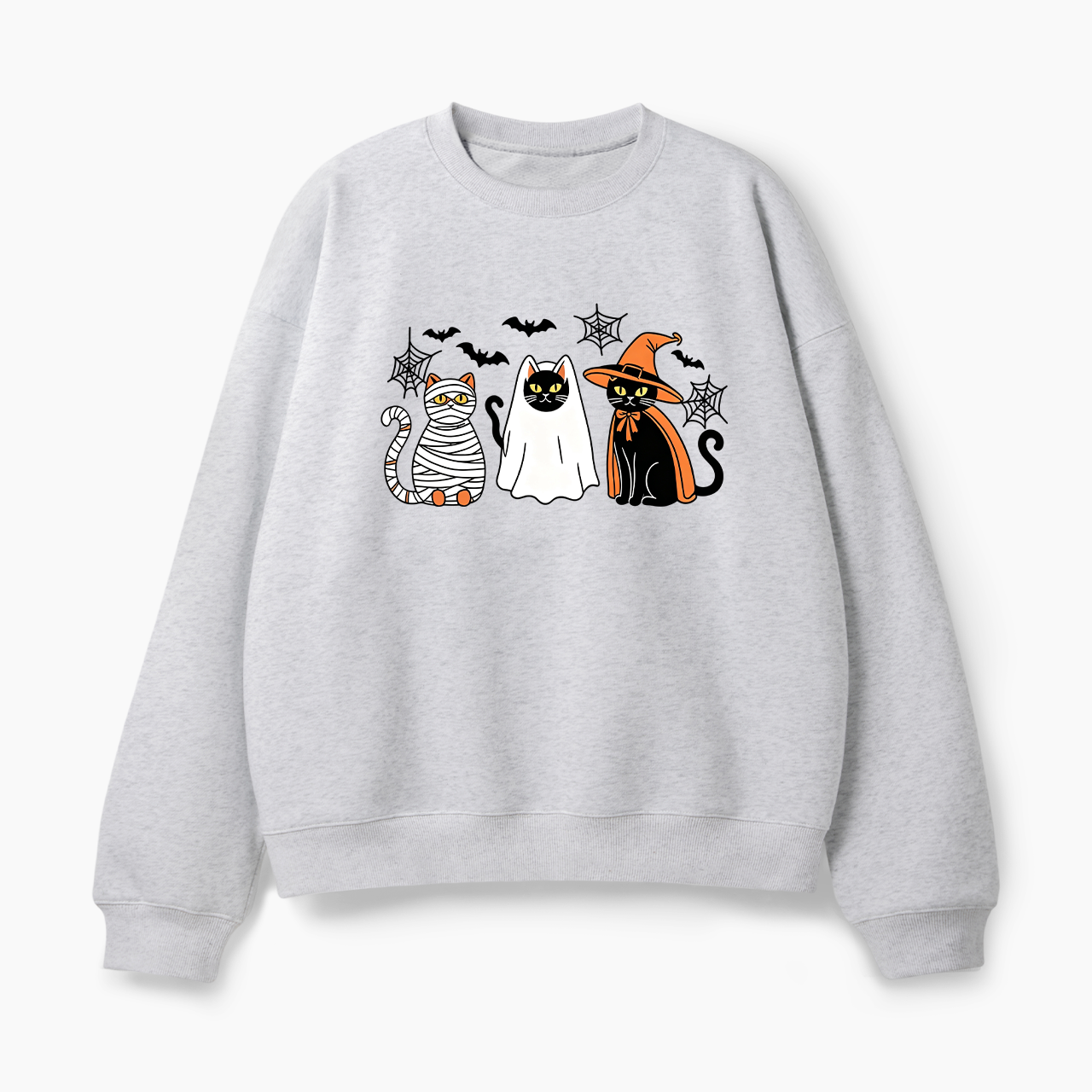 Black Cat Pumpkin Gothic Halloween Classic Sweatshirt