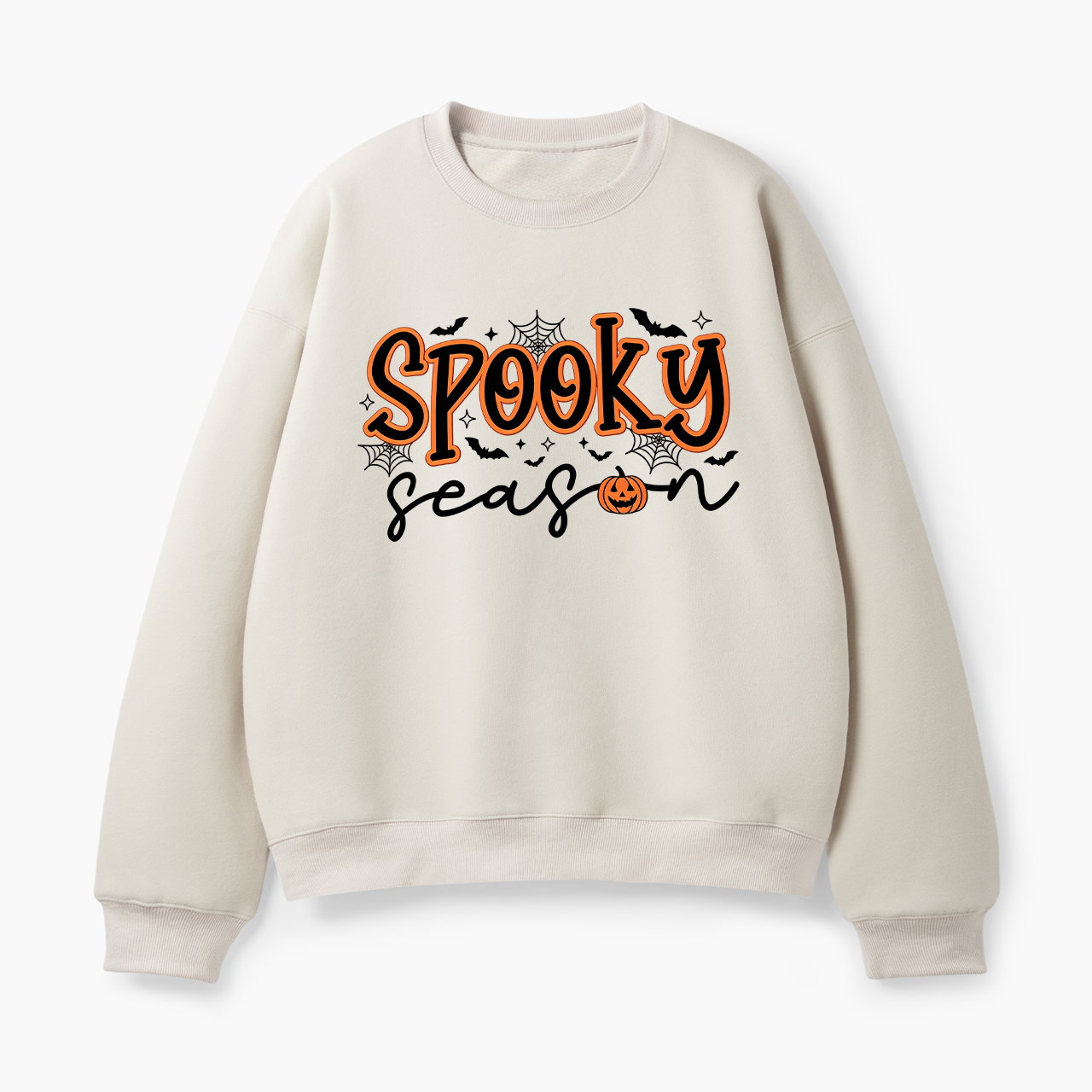 Ghost Pumpkin Spooky Season Halloween Classic Sweatshirt