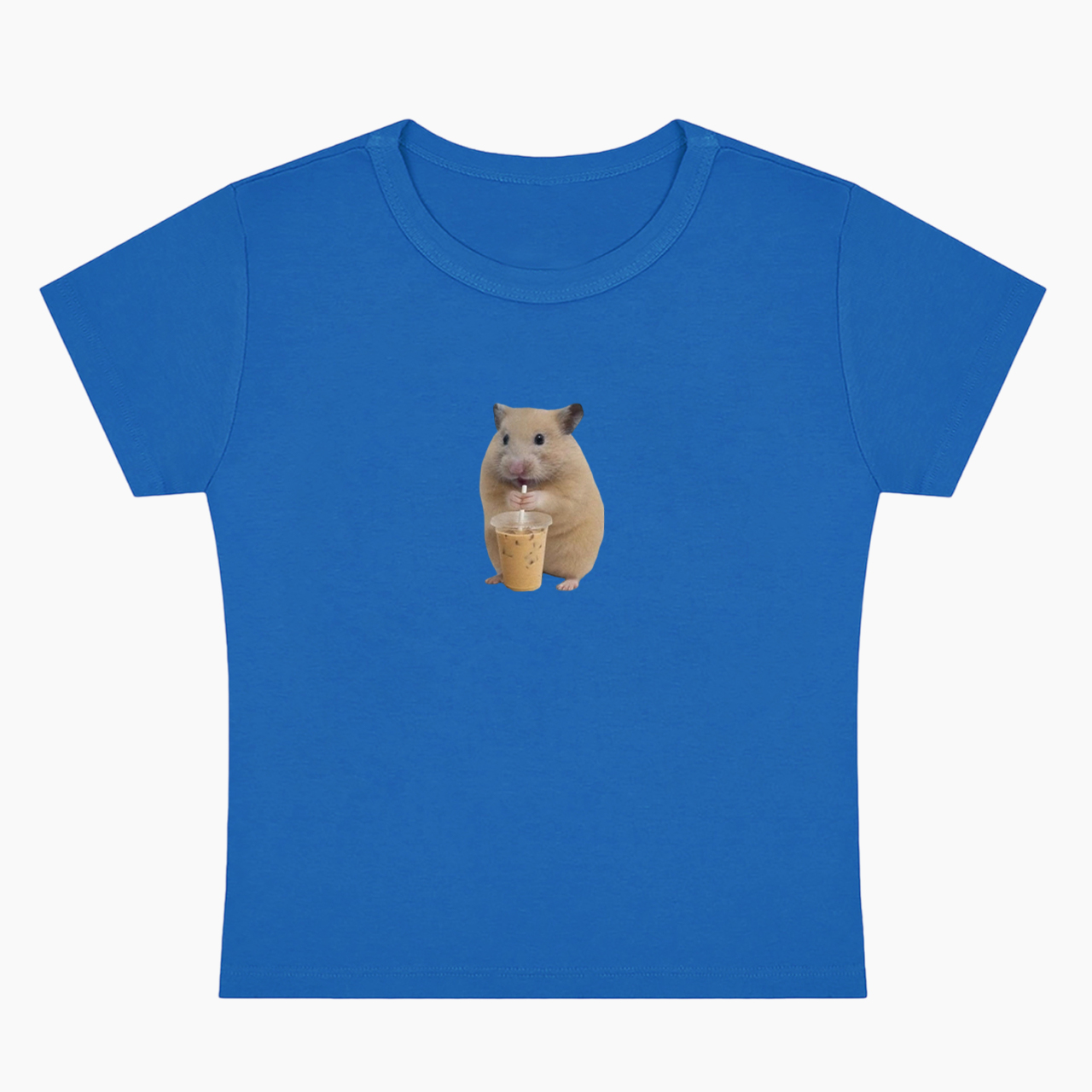 Sipping Hamster Iced Coffee Baby Tee