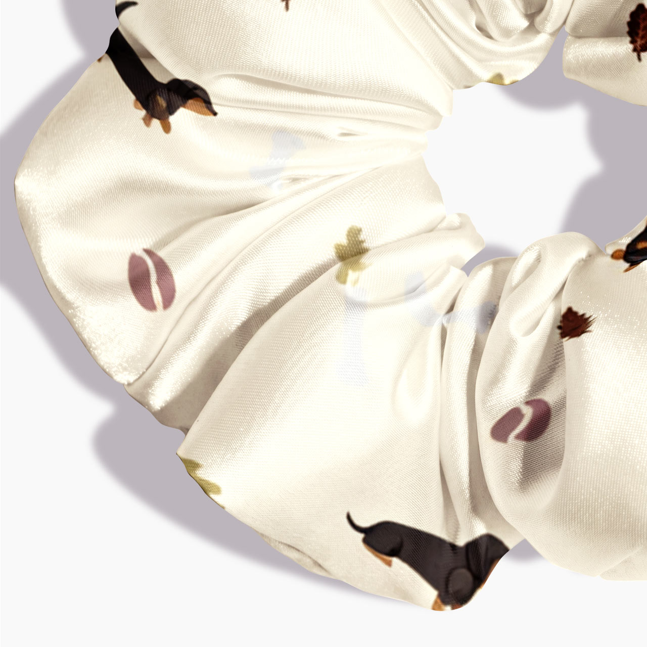 Dachshund Autumn Leaf Hair Scrunchie Jellypine