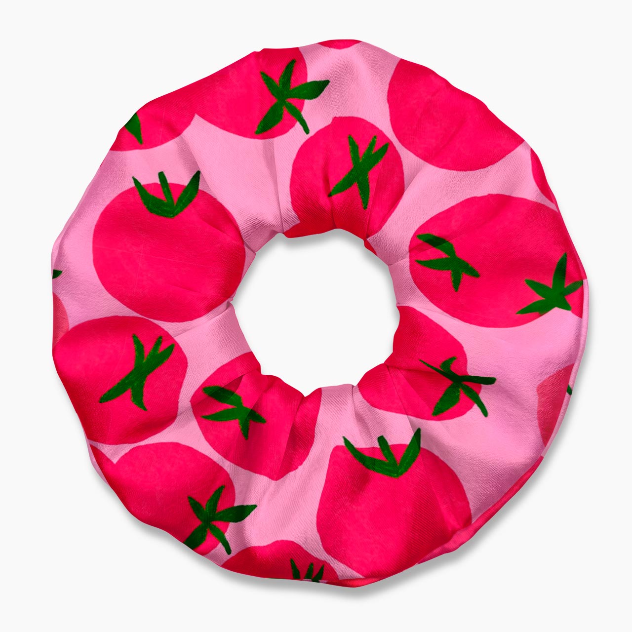 Pink Red Tomato Hair Scrunchie Jellypine