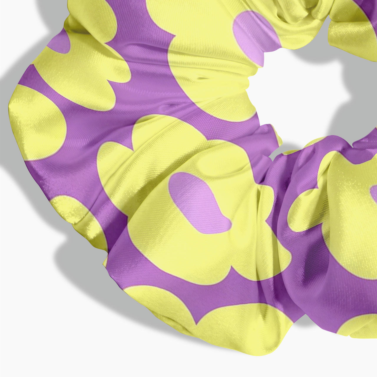 Purple Yellow Flora Hair Scrunchie Jellypine