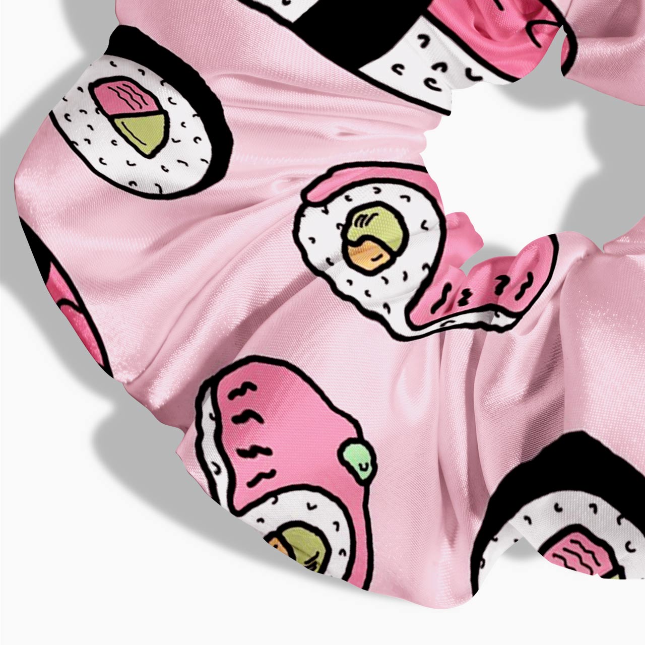 Pink Sushi Hair Scrunchie Jellypine