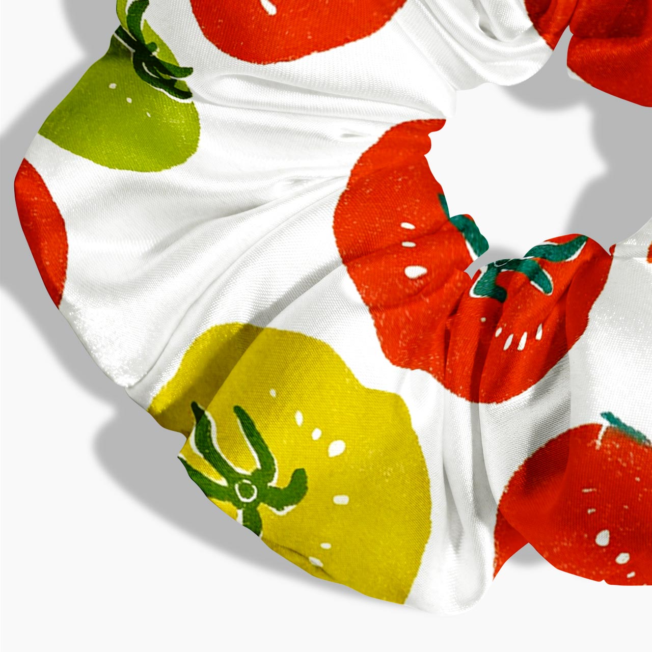 Red Yellow Tomato Hair Scrunchie Jellypine