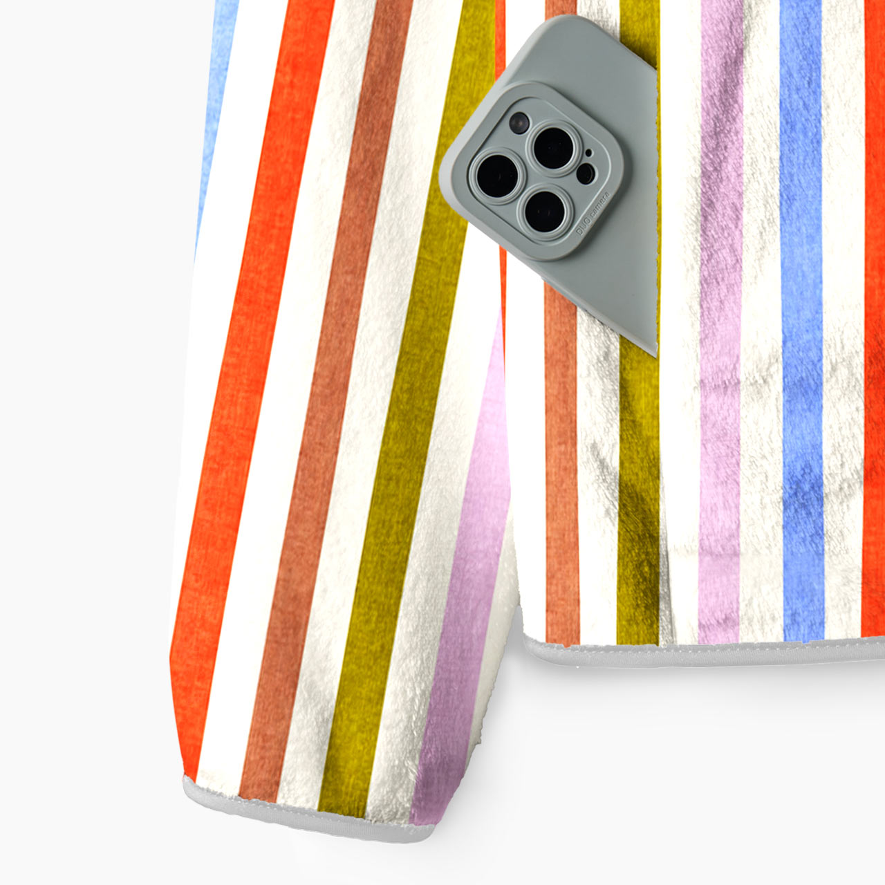 Colorful Retro Stripe Fleece Full-Zip Cardigan