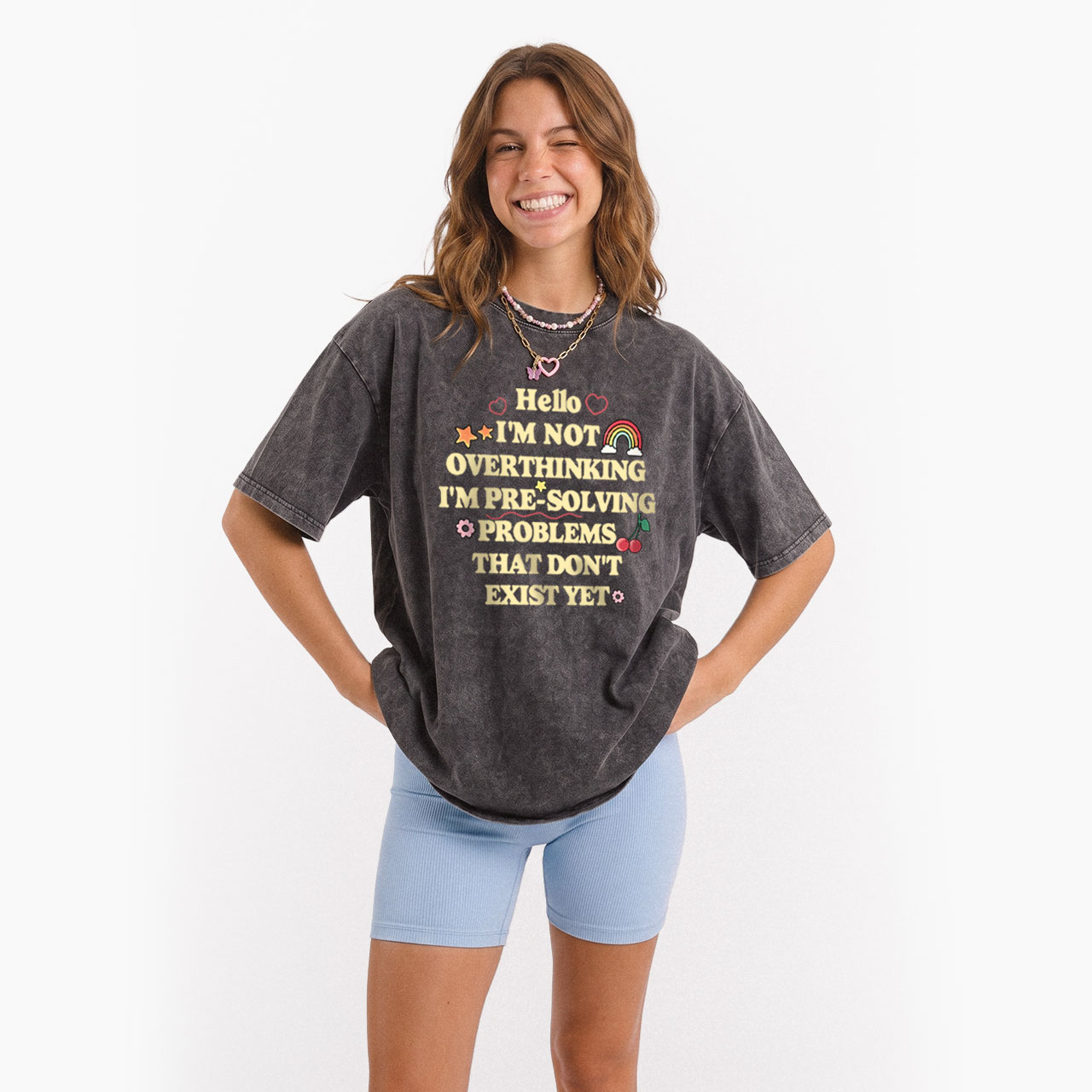 I'm not Overthinking Washed Tees