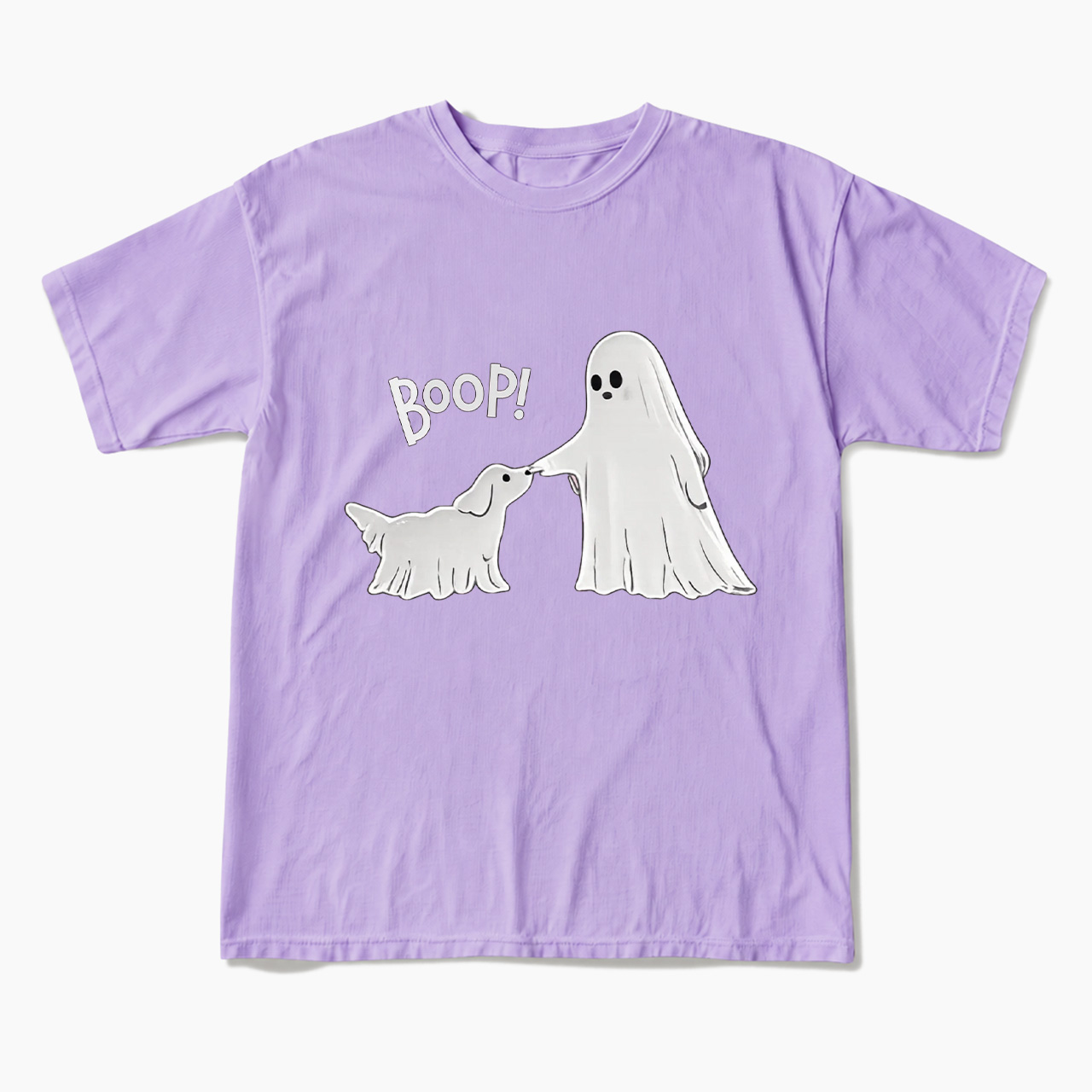 Boo-p Ghost Dog Halloween T Shirts