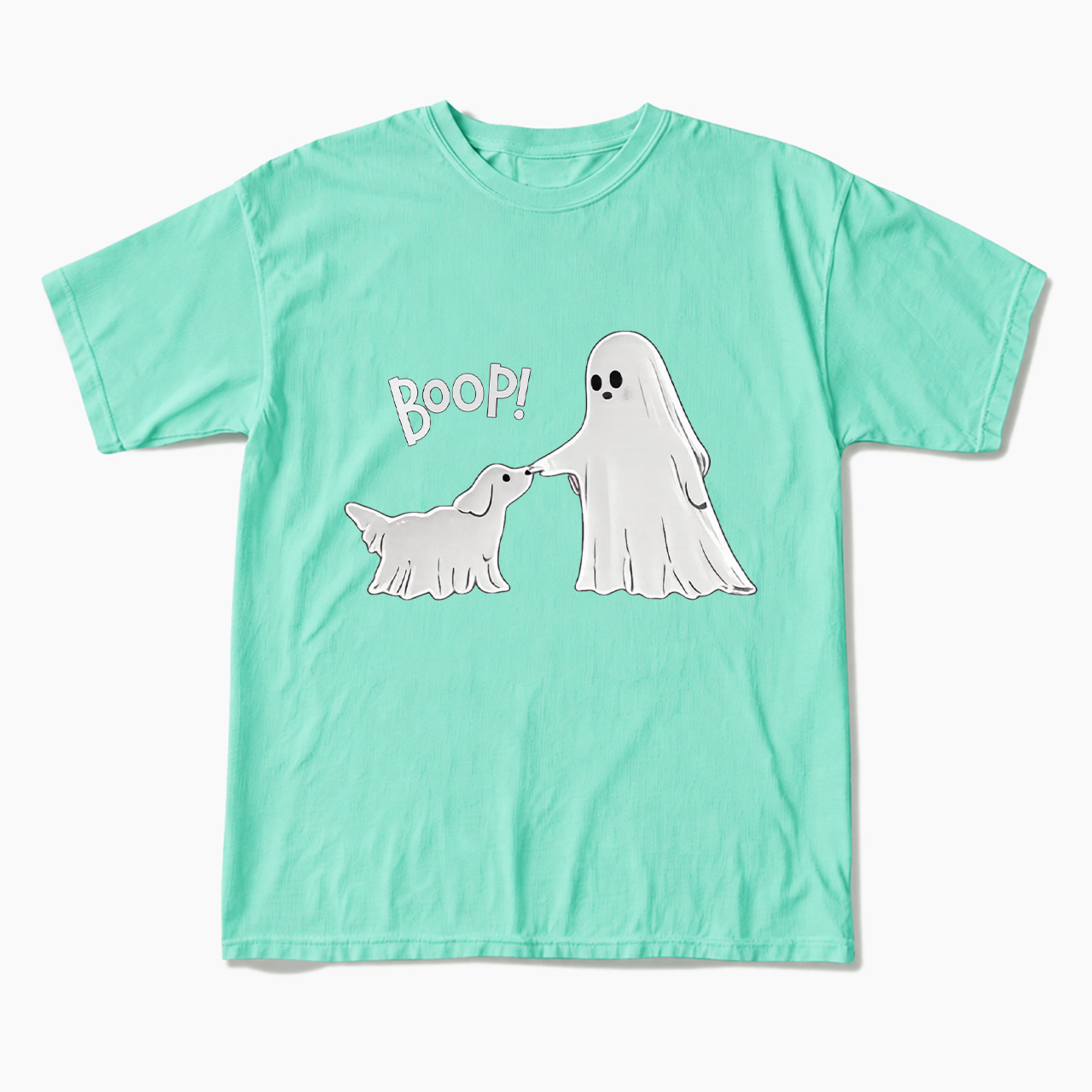 Boo-p Ghost Dog Halloween T Shirts