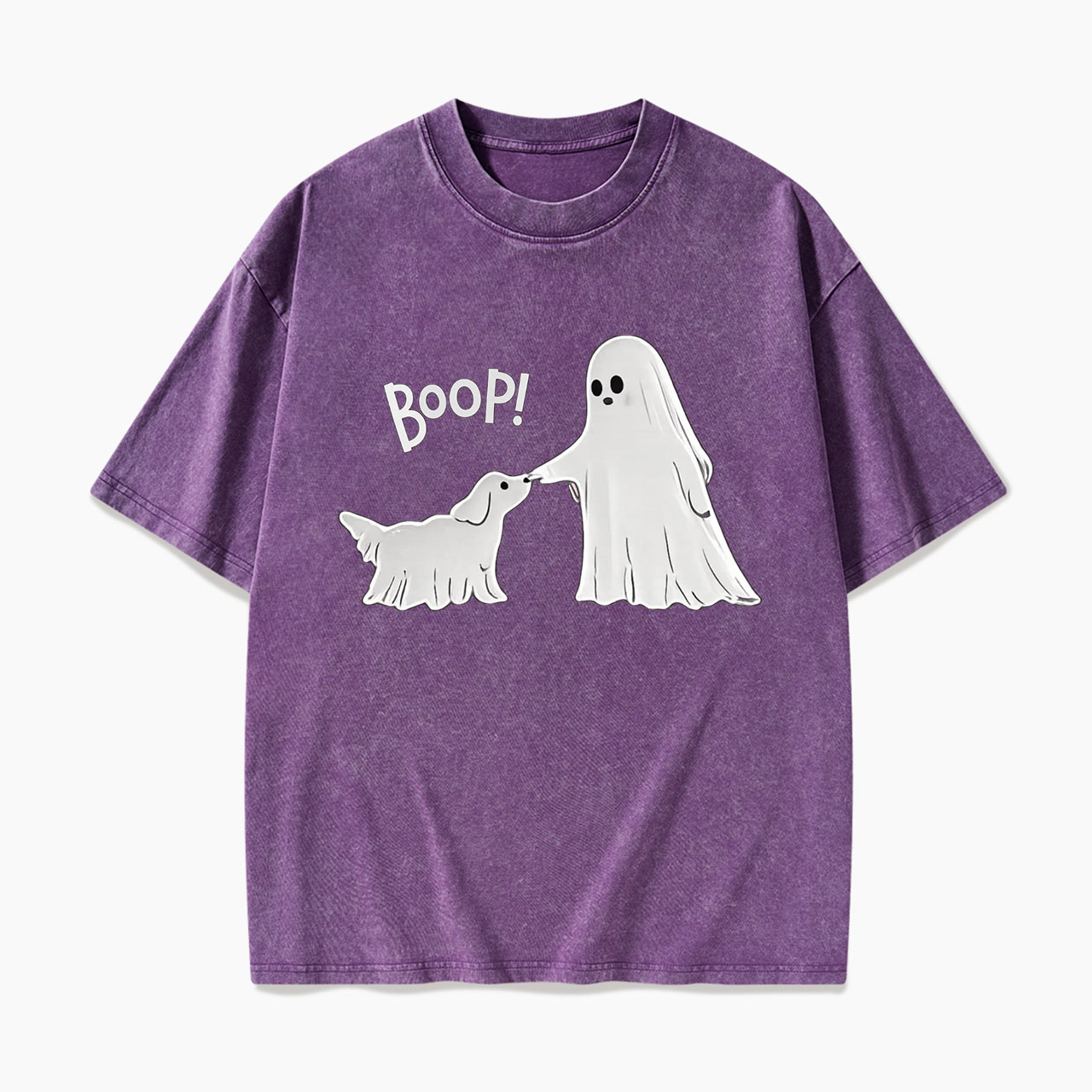 Boo-p Ghost Dog Halloween Washed Tees