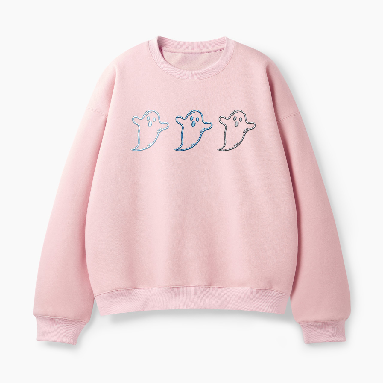 Embroidered Ghost Trio Halloween Classic Sweatshirt