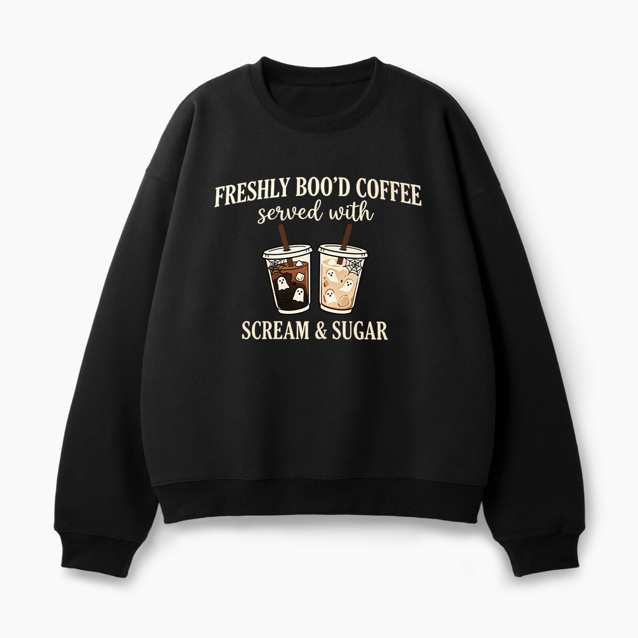 Freshly Boo'd Coffee Scream And Sugar Halloween Classic Sweatshirt