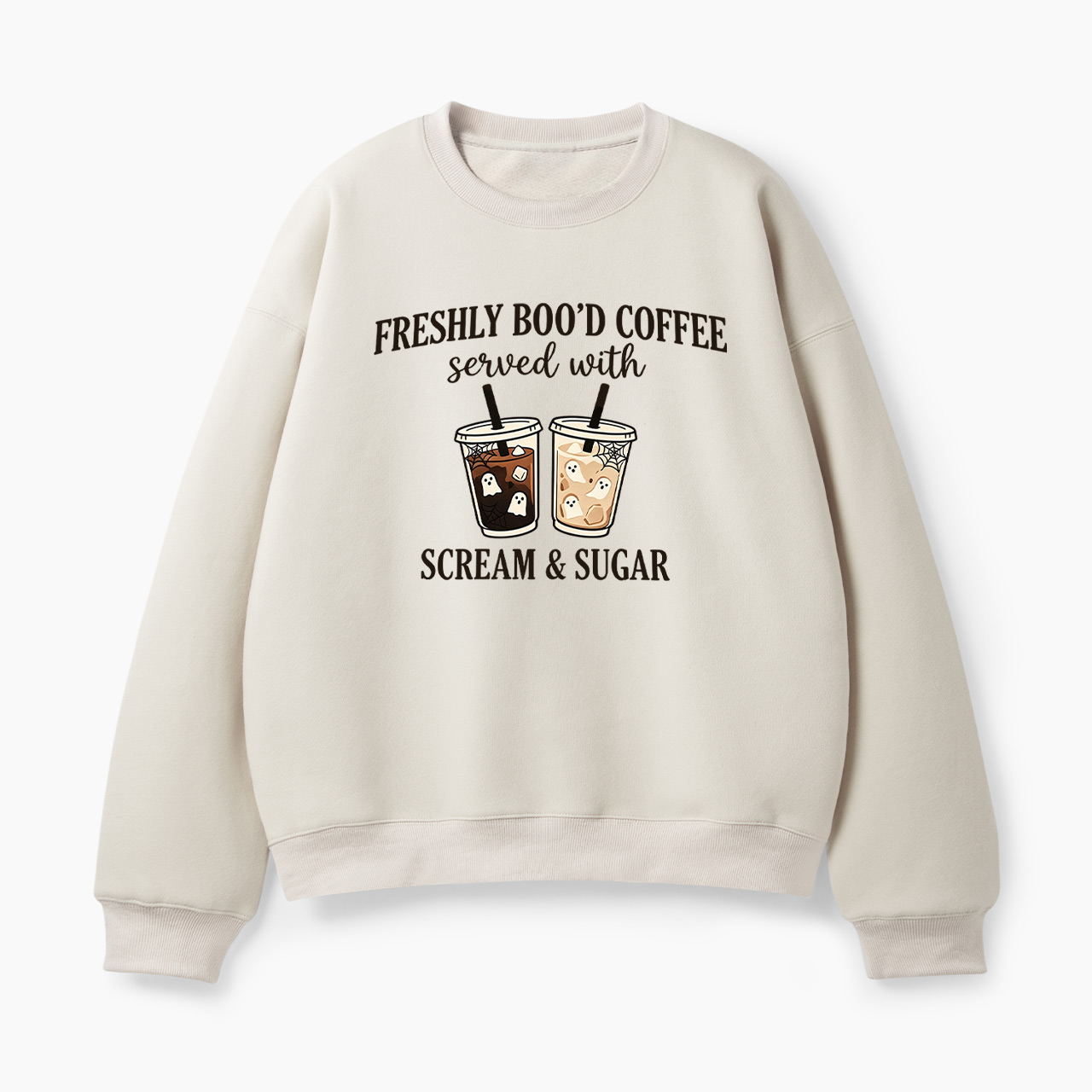 Freshly Boo'd Coffee Scream And Sugar Halloween Classic Sweatshirt