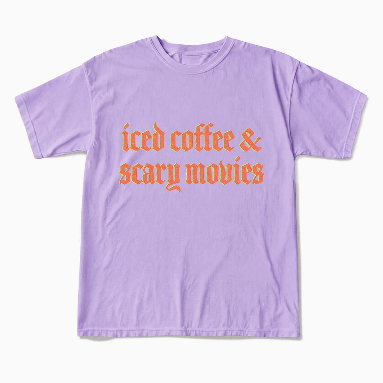 Iced Coffee and Scary Movies Halloween T Shirts