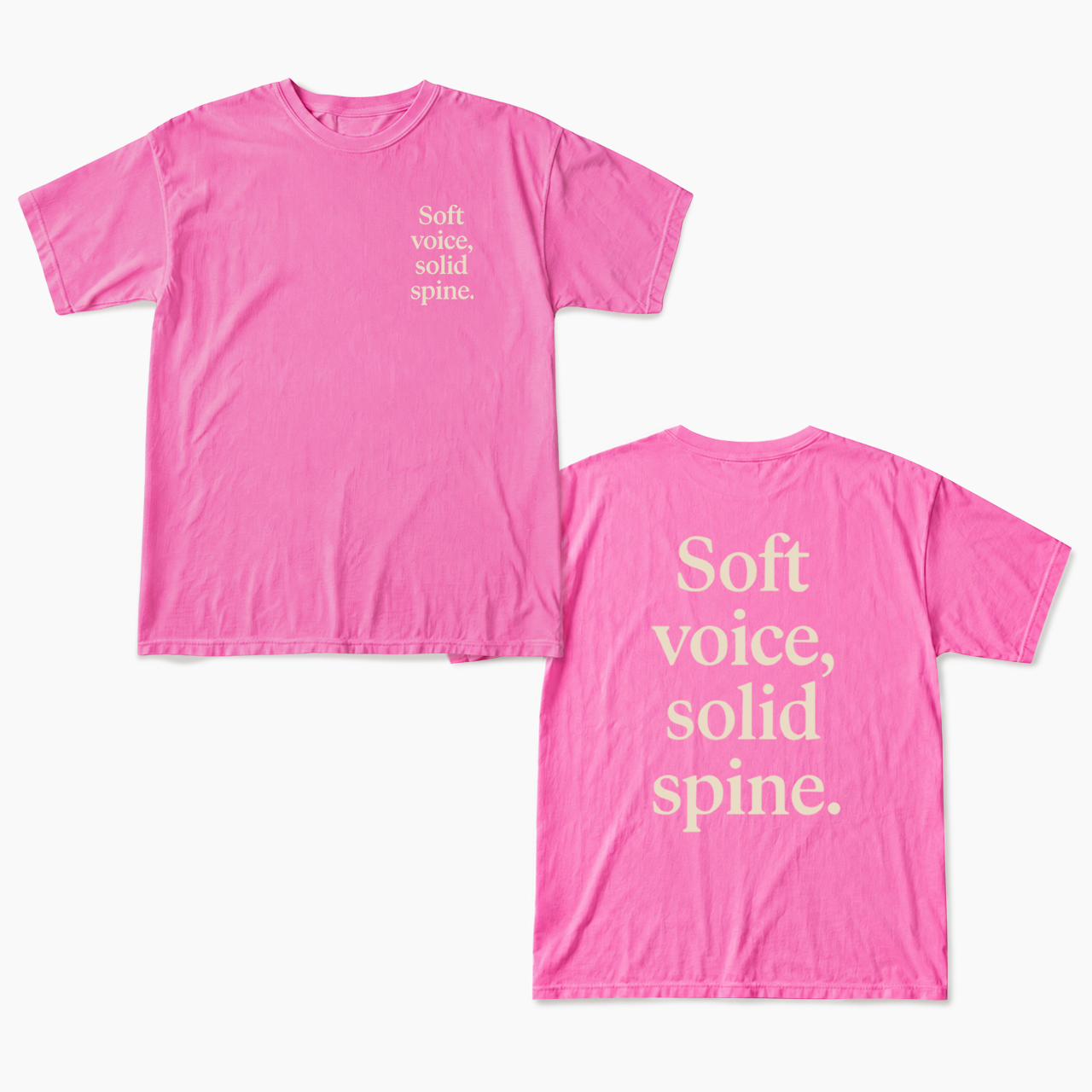 Soft Voice Solid Spine Two Sides T Shirts