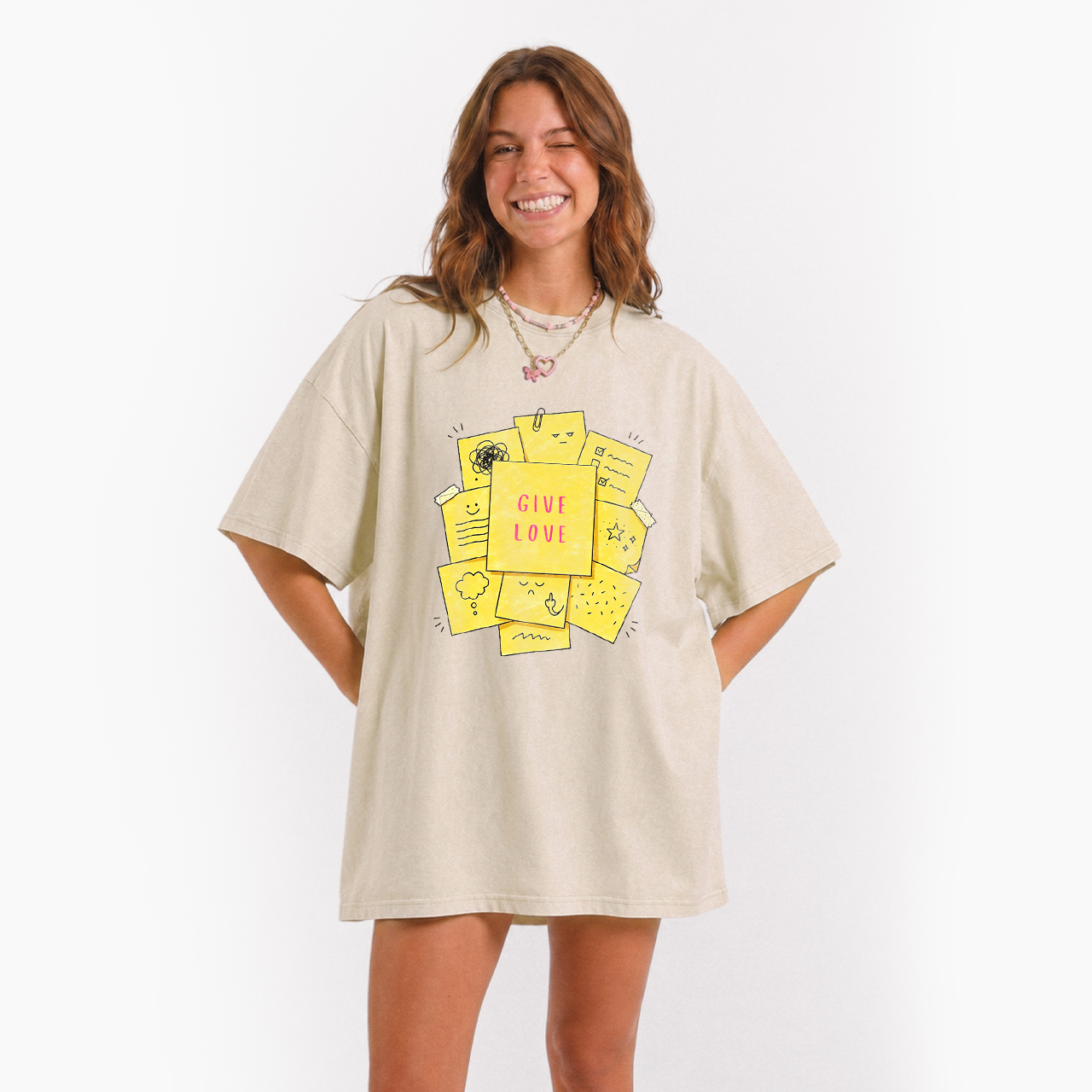 Personalized Sticky Note Washed Tees