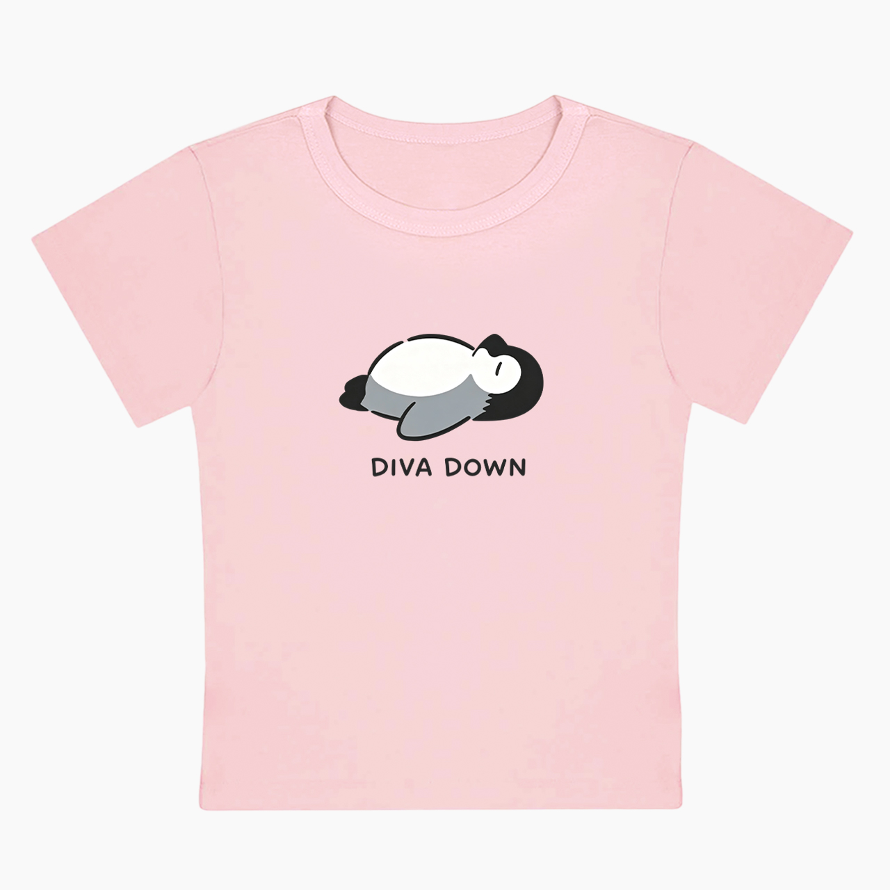Diva Down Penguin Baby Tee