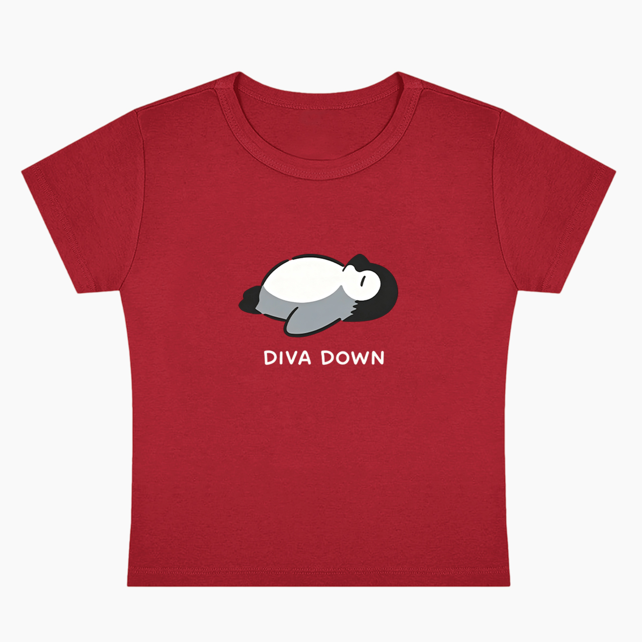 Diva Down Penguin Baby Tee