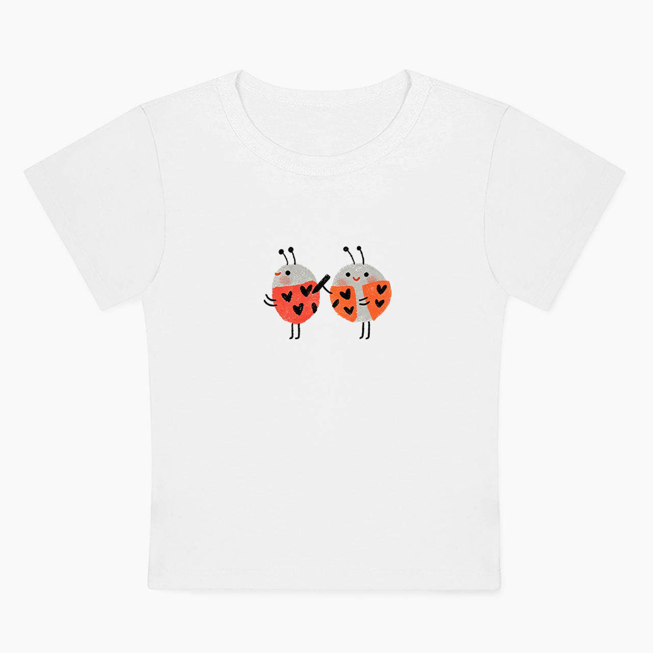 Heart Spotted Ladybugs Baby Tee