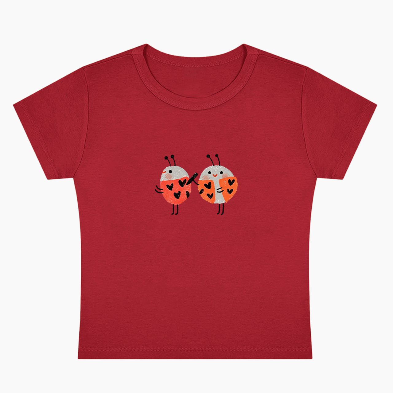 Heart Spotted Ladybugs Baby Tee