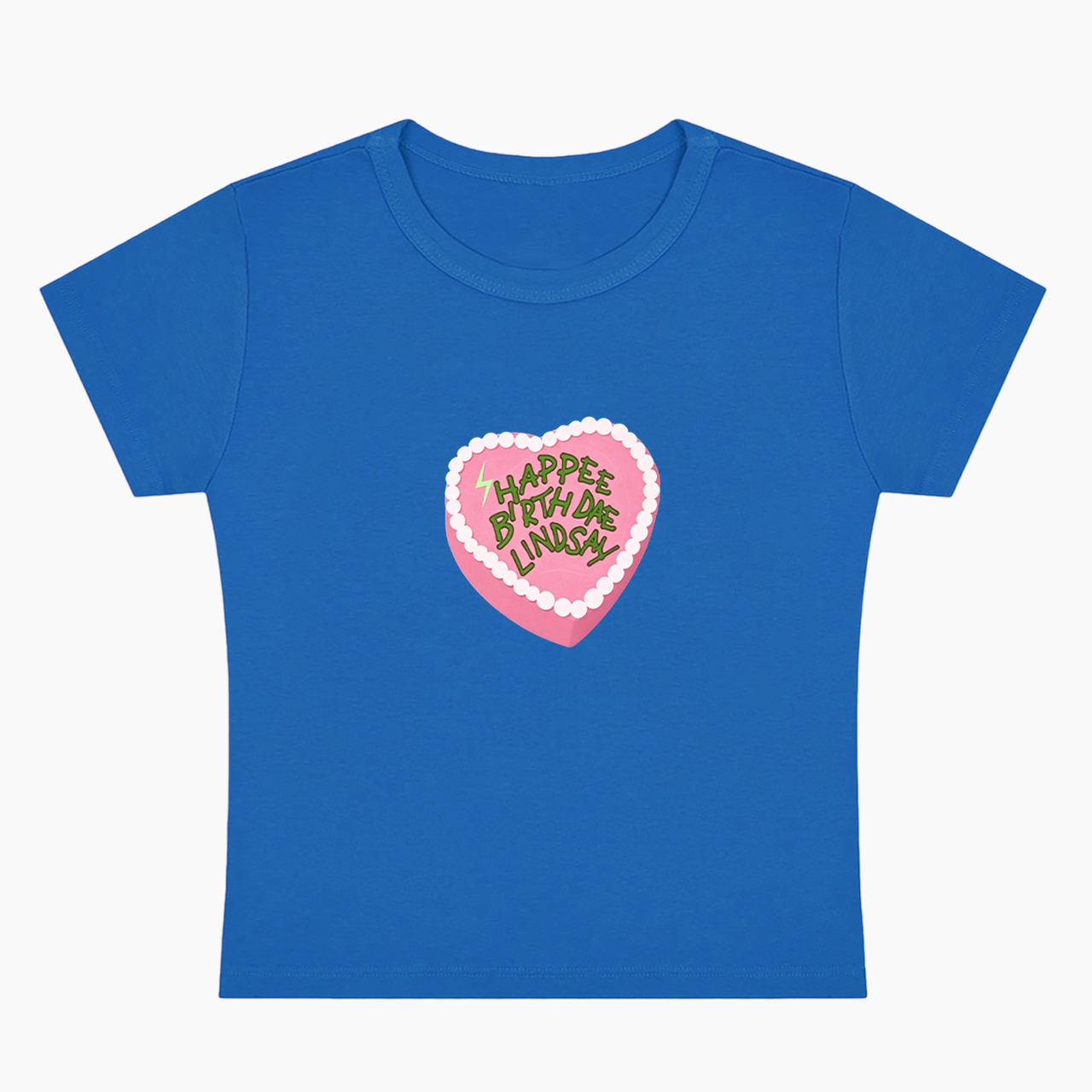 Personalized Name Happy Birthday Cake Baby Tee