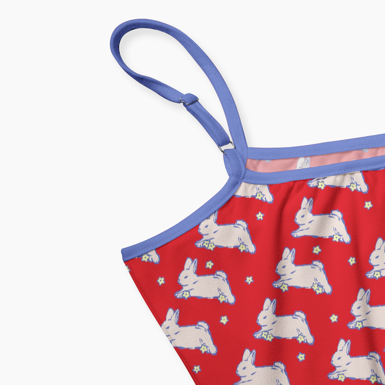 Playful Bunny Spaghetti Strap Top