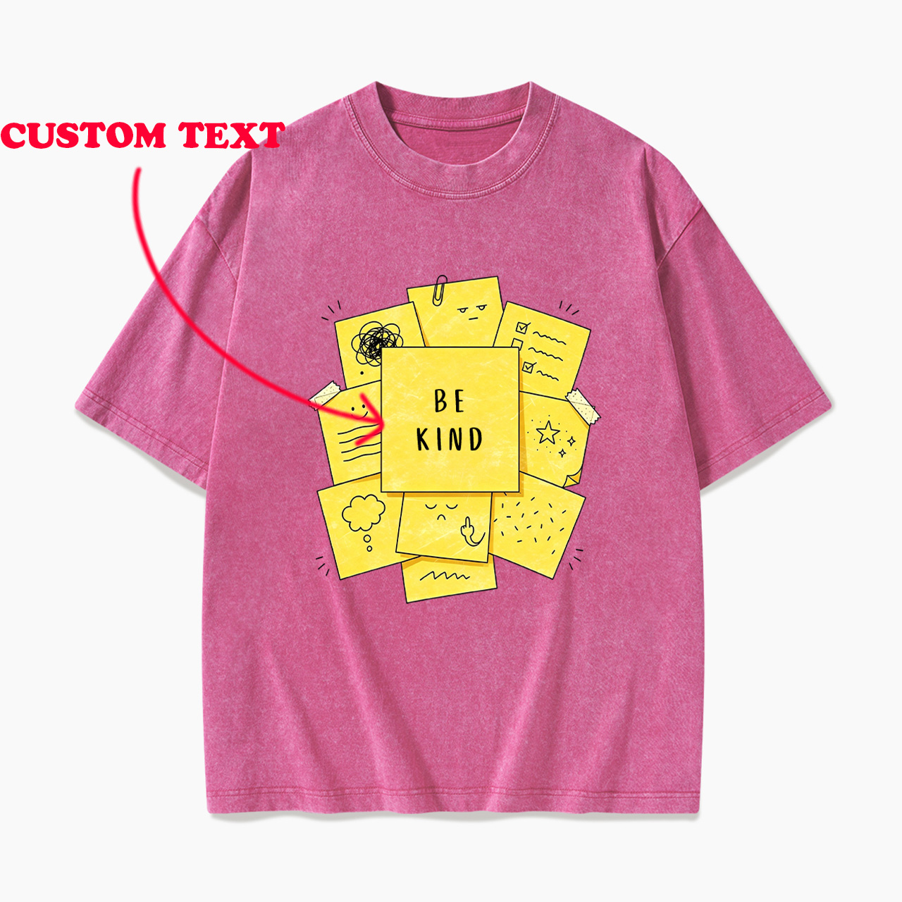 Personalized Sticky Note Washed Tees