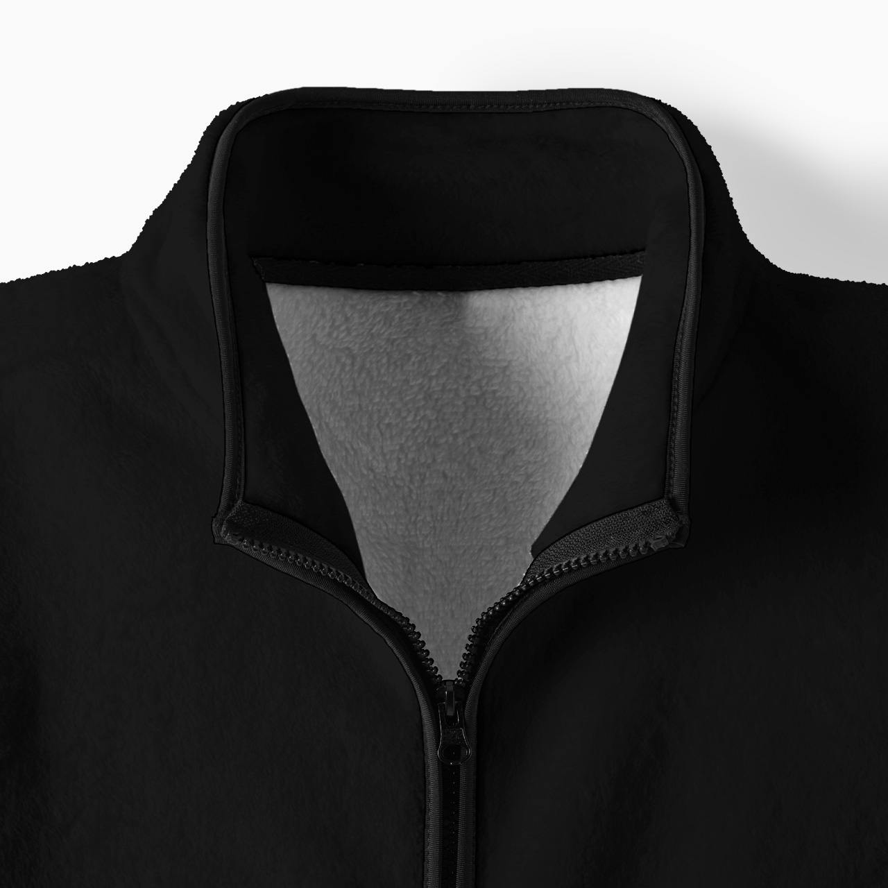 Pink Hibiscus Floral Black Fleece Full-Zip Cardigan