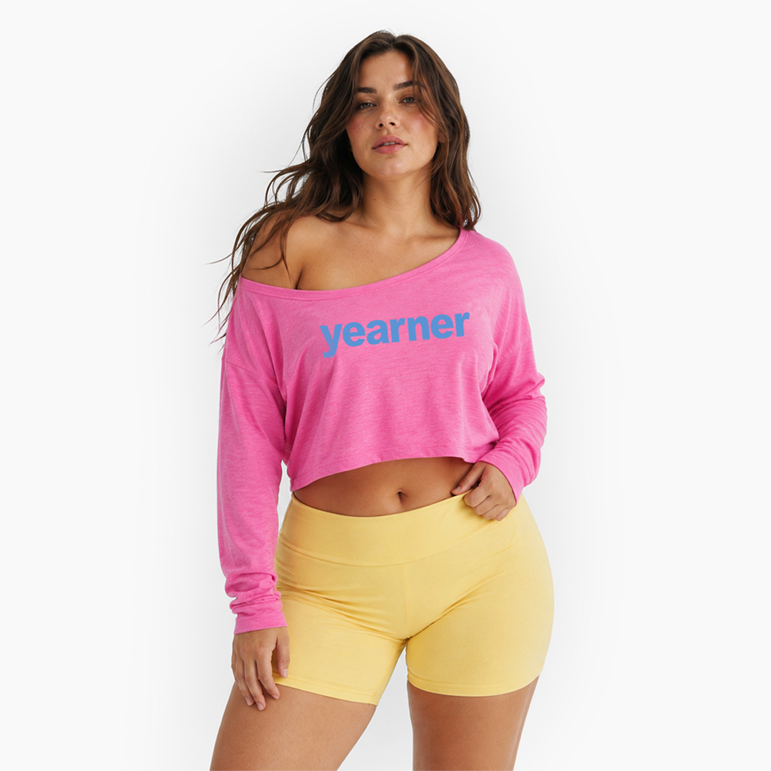Yearner Off Shoulder Long Sleeve Crop Top