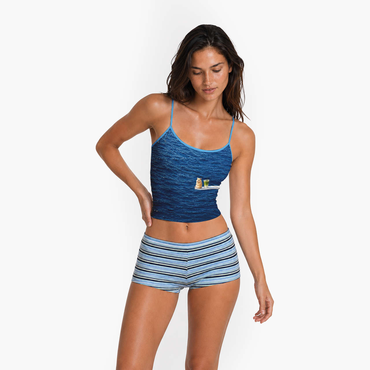 Hammy by the Sea Spaghetti Strap Top