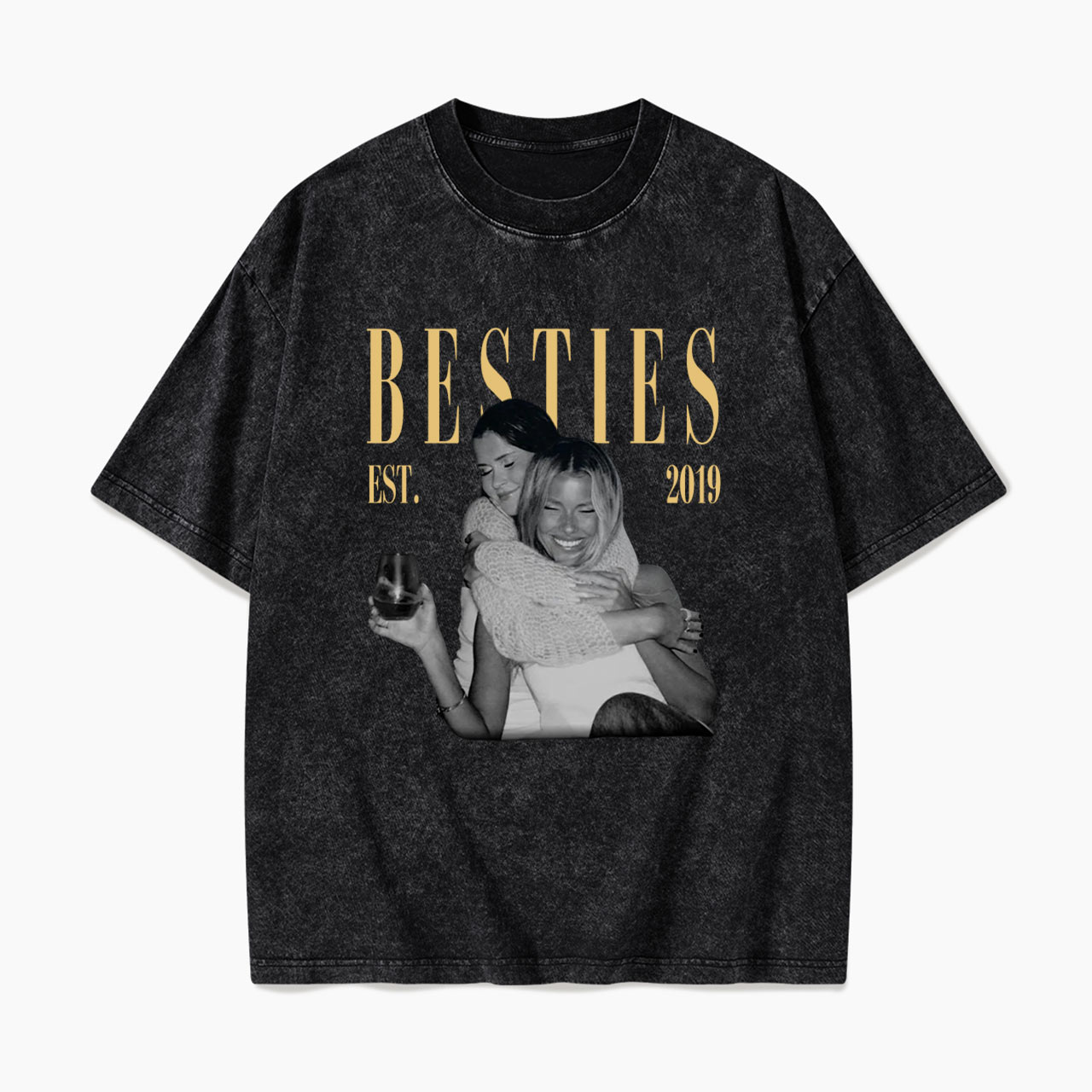Personalized Bestie Washed Tees
