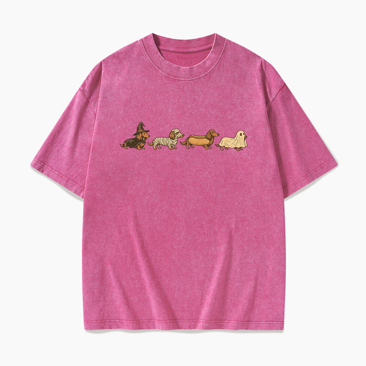 Spooky Dachshund Halloween Washed Tees