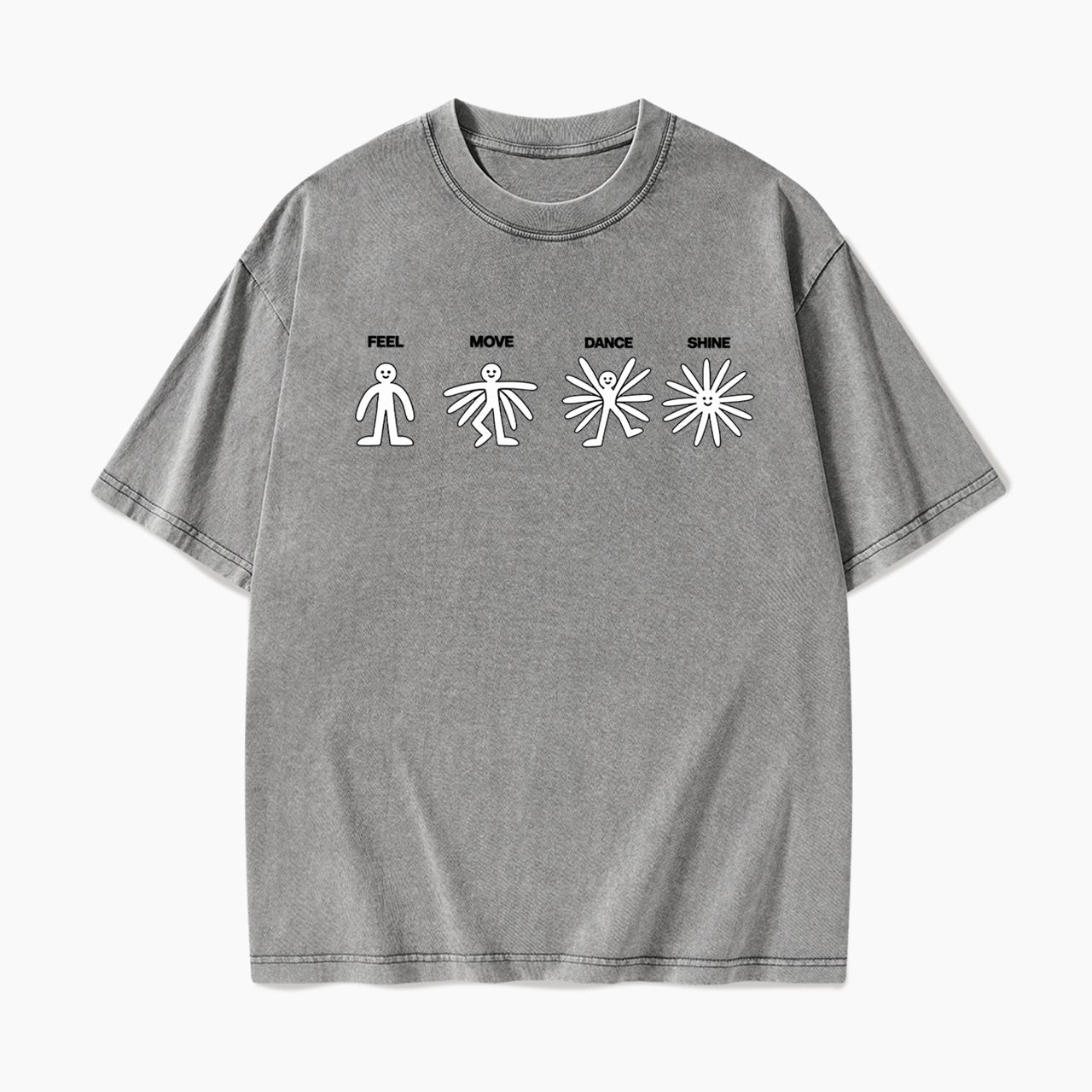 Feel Move Dance Shine Washed Tees