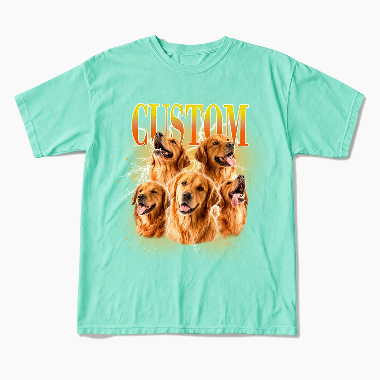 Personalized Vintage Pet Photo Name T Shirts