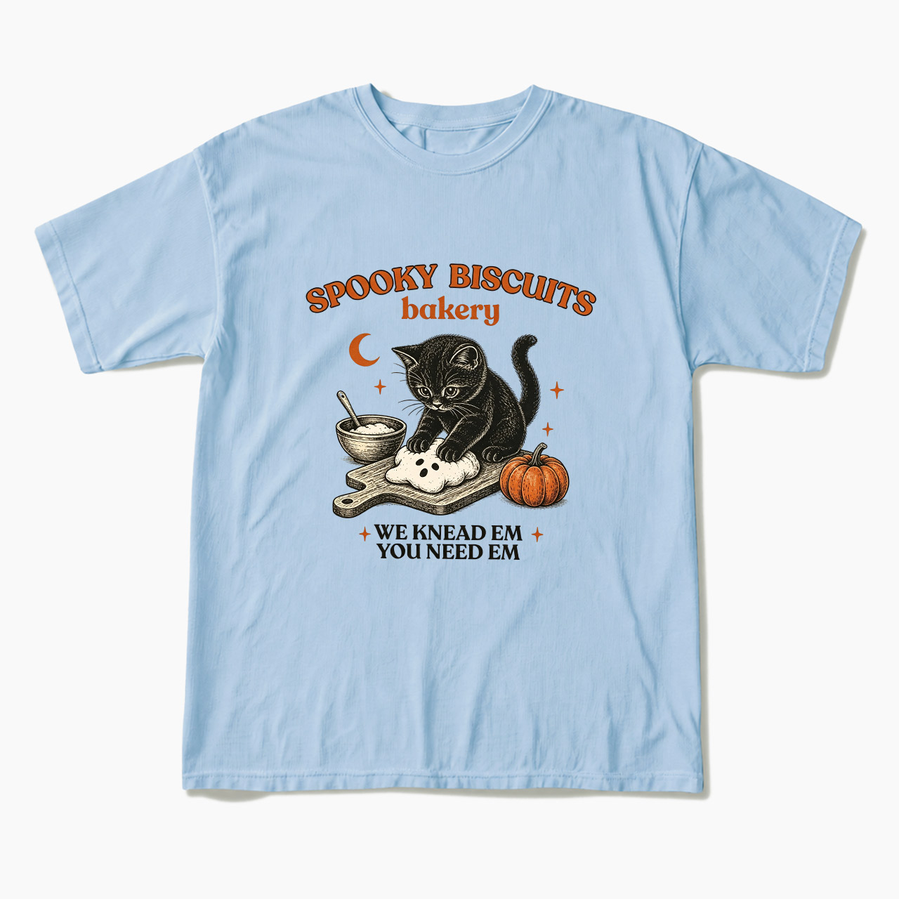 Spooky Biscuits Bakery Black Cat Halloween T Shirts