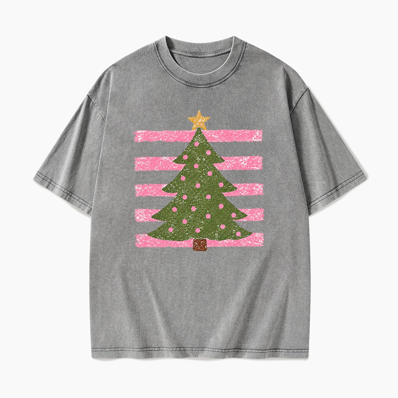 Polkadot Christmas Tree Washed Tees