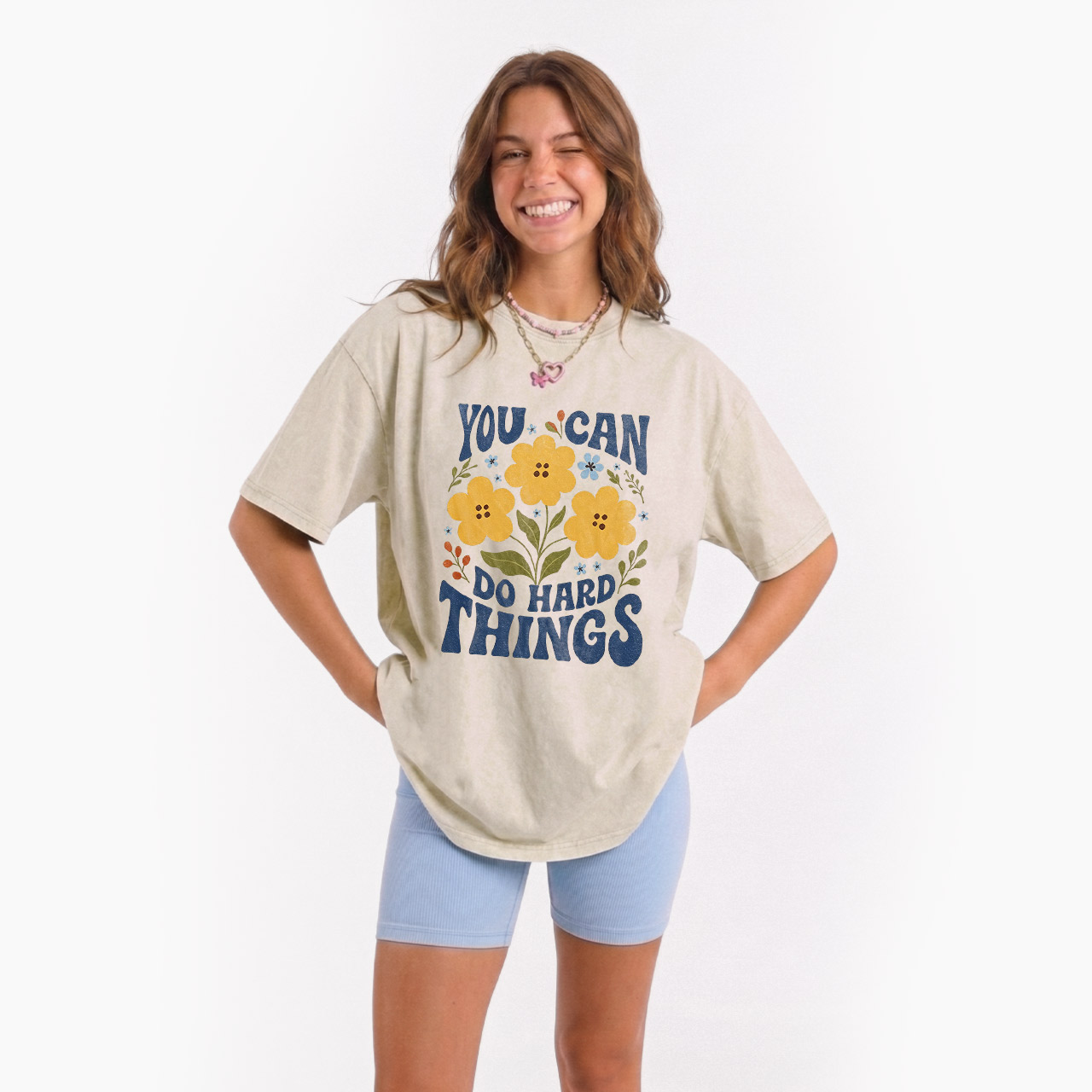 You can do Hard Things Encouragement Washed Tees