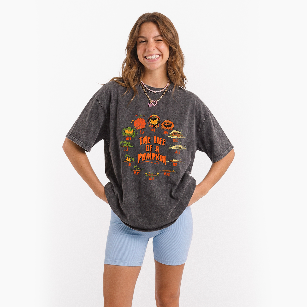 The Life of A Pumpkin Halloween Washed Tees